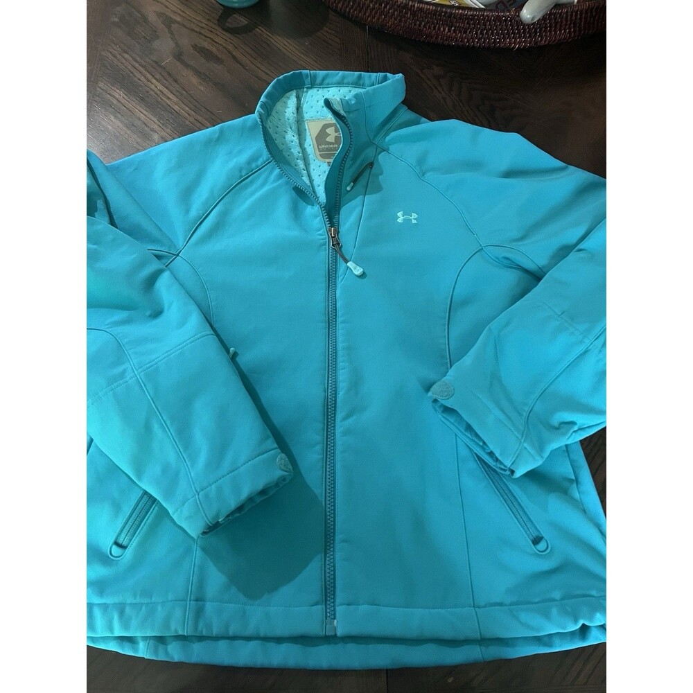 Under Armour Storm Coldgear Performance Women L XL Jacket Zipper Pockets Outdoor